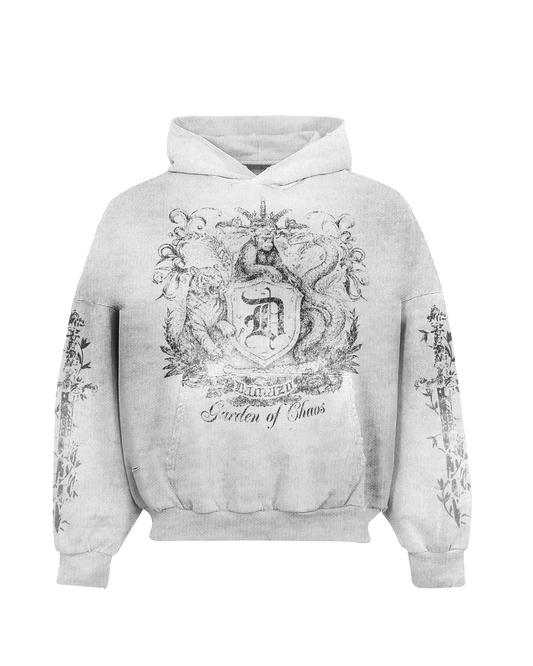 WHITE CHAOS HOODIE