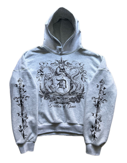 WHITE CHAOS HOODIE